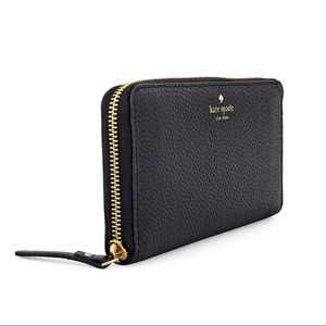 [kate spade] black cameron continental wallet